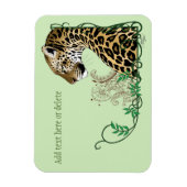 Magnet Flexible Leopard Wild Cat Green Henna (Vertical)