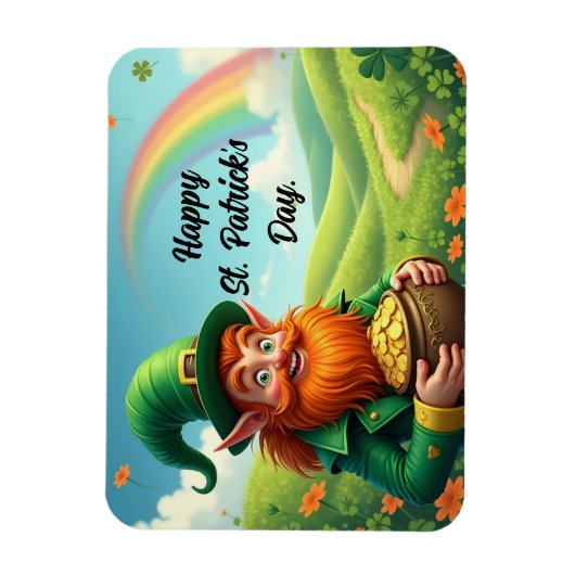 Magnet Flexible Leprechaun avec aimant flexible or (Vertical)