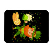 Magnet Flexible Leprechaun Boire Bière St. Patrick's Day (Horizontal)