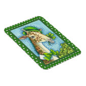 MAGNET FLEXIBLE LEPRECHAUN GIRAFFE, COLORÉ ST. JOUR DE PATRICK (Côté Droit)