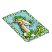 MAGNET FLEXIBLE LEPRECHAUN GIRAFFE, COLORÉ ST. JOUR DE PATRICK (Côté Droit)