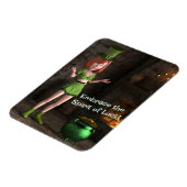 Magnet Flexible Leprechaun Toon Girl à côté du pot d'or (Côté Gauche)