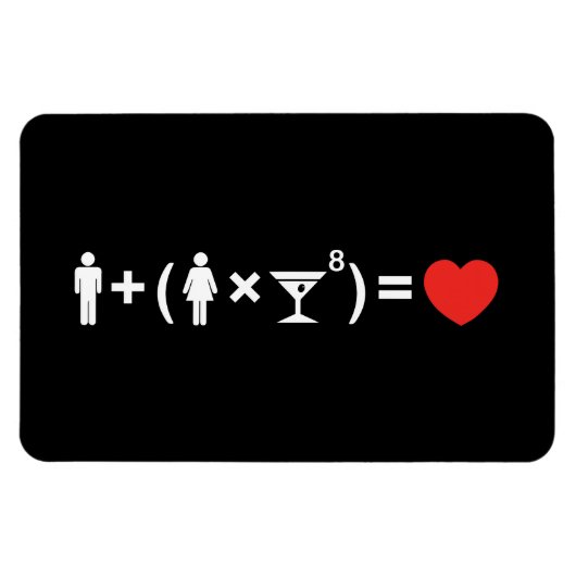 Magnet Flexible L'équation d'amour pour les femmes (Horizontal)