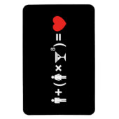 Magnet Flexible L'équation d'amour pour les femmes (Vertical)
