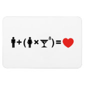 Magnet Flexible L'équation d'amour pour les femmes (Horizontal)