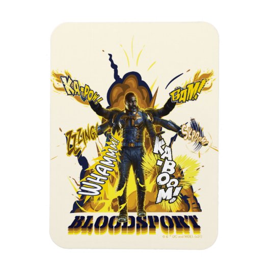 Magnet Flexible L'équipe du suicide | Graphique d'action Bloodspor (Vertical)