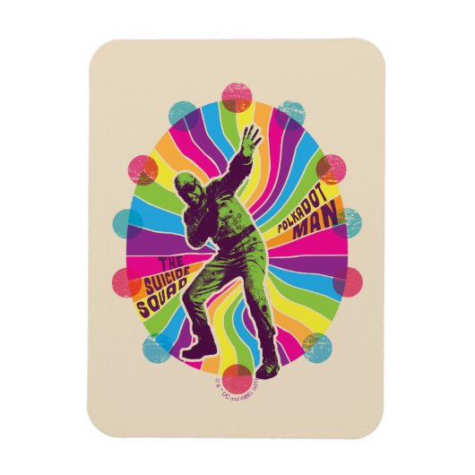 Magnet Flexible L'équipe du suicide | Polka-Dot Homme Psychédéliqu (Vertical)