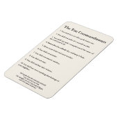Magnet Flexible Les 10 commandements méthodiste à la maison et au (Côté Gauche)