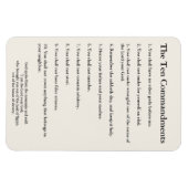 Magnet Flexible Les 10 commandements méthodiste à la maison et au (Horizontal)