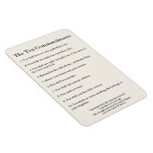 Magnet Flexible Les 10 commandements méthodiste à la maison et au (Côté Droit)