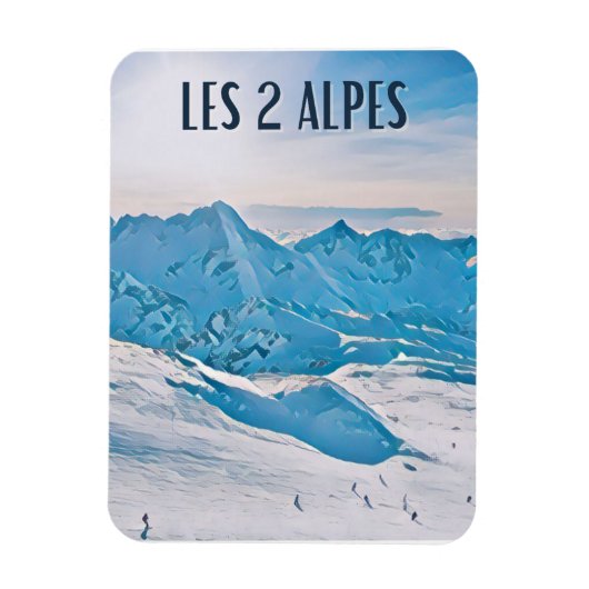 Magnet Flexible Les 2 Alpes Station de ski (Vertical)