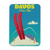 Magnet Flexible Les Alpes suisses de Davos (Vertical)