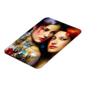 Magnet Flexible Les Amoureux Beaux Peinture Colorée (Côté Gauche)