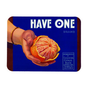 Magnet Flexible Les années 1940 ont un étiquette de caisse orange