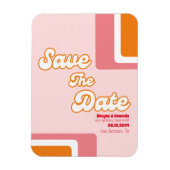 Magnet Flexible les années 70 Retro blush rose orange super enregi (Vertical)