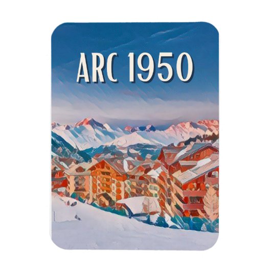 Magnet Flexible Les Arcs 1950 Station de ski (Vertical)