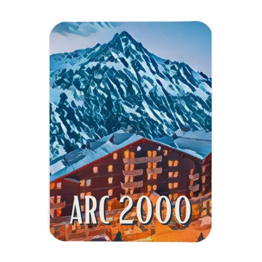 Magnet Flexible Les Arcs 2000 Ski Resort Magneet (Verticaal)