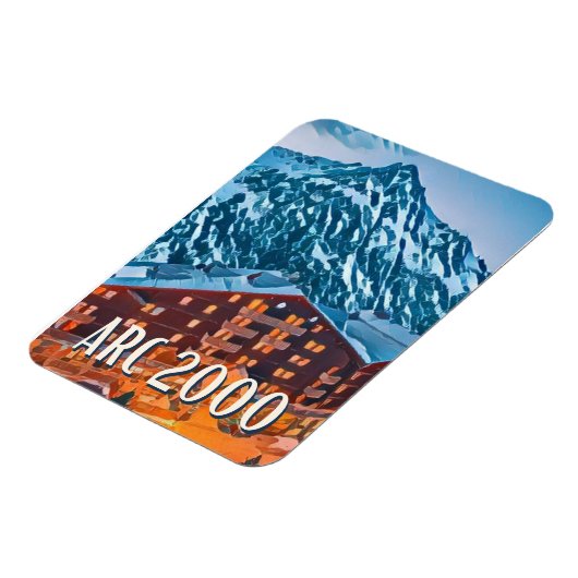 Magnet Flexible Les Arcs 2000 Station de ski (Côté Gauche)