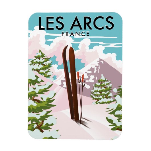 Magnet Flexible Les Arcs France (Vertical)