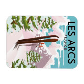 Magnet Flexible Les Arcs France voyage ski (Horizontal)