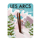Magnet Flexible Les Arcs France voyage ski (Vertical)