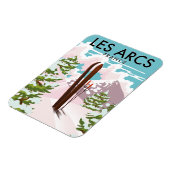 Magnet Flexible Les Arcs France voyage ski (Côté Gauche)