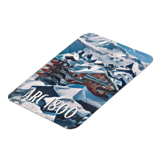 Magnet Flexible Les Arcs Station de ski (Côté Gauche)