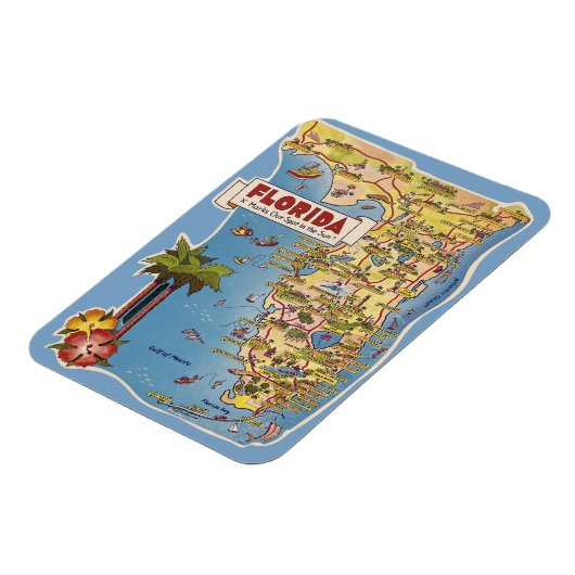 Magnet Flexible Les attractions de la Floride (Côté Gauche)