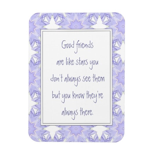 Magnet Flexible Les bons amis sont comme Stars Fun Citation (Vertical)