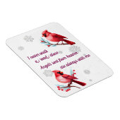 Magnet Flexible Les cardinaux des routes d'hiver du ciel (Côté Droit)