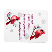 Magnet Flexible Les cardinaux des routes d'hiver du ciel (Horizontal)