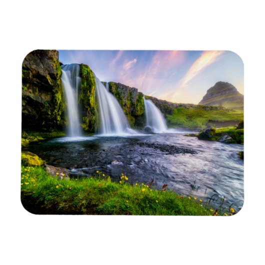 Magnet Flexible Les cascades | Kirkjufellsfoss, Islande (Horizontal)