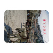 Magnet Flexible Les chevaux de l'île d'Hydra vue aimant frigo (Horizontal)