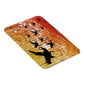 Magnet Flexible Les Corbeaux d'Halloween volent à travers le châte (Côté Droit)