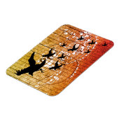 Magnet Flexible Les Corbeaux d'Halloween volent à travers le châte (Côté Gauche)