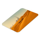 Magnet Flexible Les déserts | Vue Skyline de Dubaï avec chameaux (Côté Gauche)