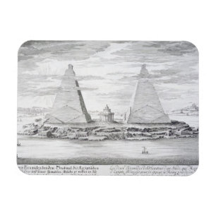 Magnet Flexible Les deux pyramides de Moeris, roi de l'Egypte et