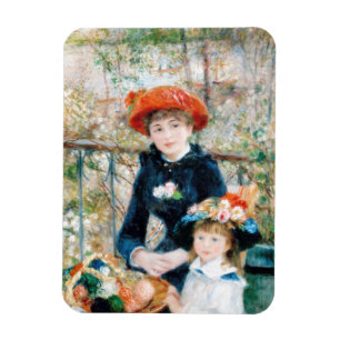 Magnet Flexible Les Deux Soeurs, Sur La Terrasse Auguste Renoir   