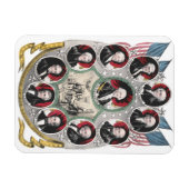 Magnet Flexible Les dix premiers présidents des États-Unis (Horizontal)