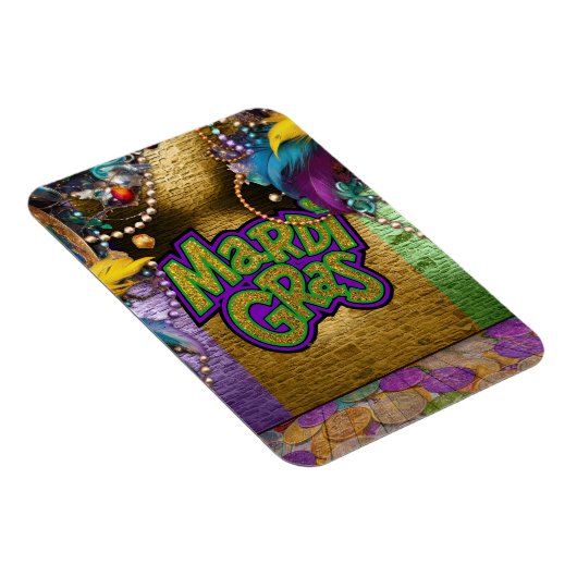 Magnet Flexible Les doubloons graphiques sur le thème Mardi Gras d (Côté Droit)