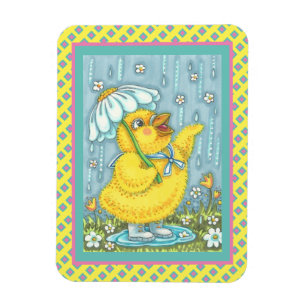 MAGNET FLEXIBLE LES DOUCHES D'AVRIL PEUVENT FLEURS, PRINTEMPS MAGN