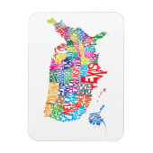 Magnet Flexible Les États-Unis dans les noms (Vertical)