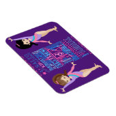 Magnet Flexible Les filles gymnastiques compétences Mots de la gym (Côté Droit)
