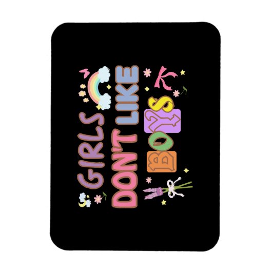 Magnet Flexible Les filles n'aiment pas les garçons (Vertical)