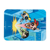Magnet Flexible Les Filles Powerpuff Se Lancent Dans L'Air (Horizontal)
