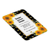 Magnet Flexible Les fleurs de soleil bourdonnent abeilles nouvelle (Côté Droit)