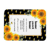 Magnet Flexible Les fleurs de soleil bourdonnent abeilles nouvelle (Horizontal)