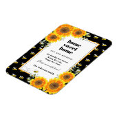 Magnet Flexible Les fleurs de soleil bourdonnent abeilles nouvelle (Côté Gauche)