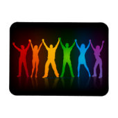 Magnet Flexible Les gens du groupe de SlipperyJoe se tenant la mai (Horizontal)