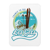 Magnet Flexible Les Gets france logo ski (Vertical)